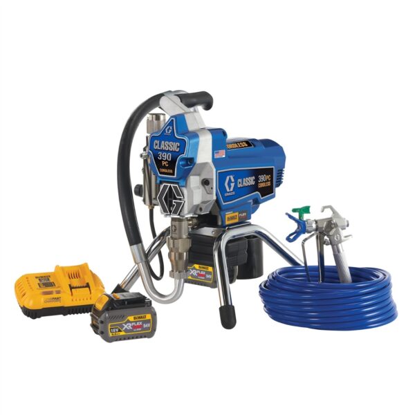 Graco Classic 390 PC electric airless sprayer, stand, 230V, UK