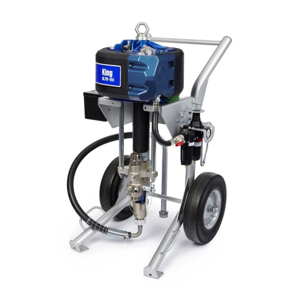 Graco King 45:1 Sprayer, Integrated Filter, Heavy Duty Cart, Air Controls, Siphon Kit, XTR-5, 15 m (50 ft) Hose, 1.8 m (6 ft) Whip